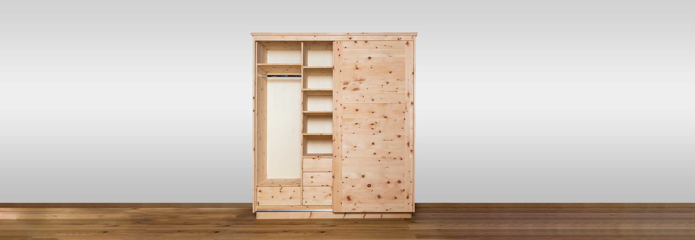 Zirbenkleiderkasten Kleiderschrank aus Zirbe Zirbenholz Zirbenkleiderschrank Holzkleiderschrank