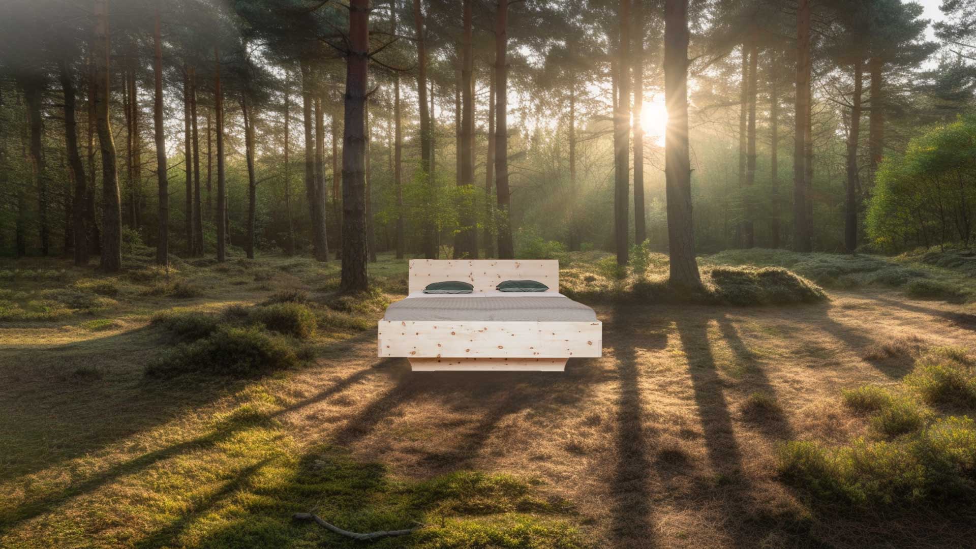 Zirbenbett Zirbenmöbel Zirbenkasten Zirbenbank Sitzbank aus Zirbenholz Handarbeit Unikat Exklusiv